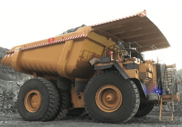 Dump truck at the mining area